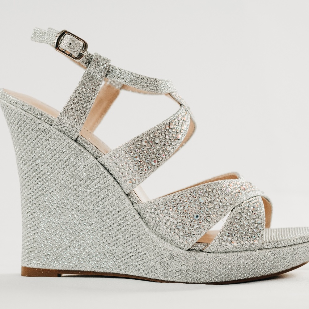 Brand New Silver Wedges